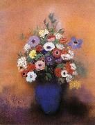 Odilon Redon, Anemoner and syrener in bla vas